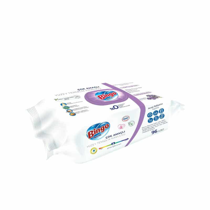 Bingo praktische Oberflächenreinigungstücher - Lila