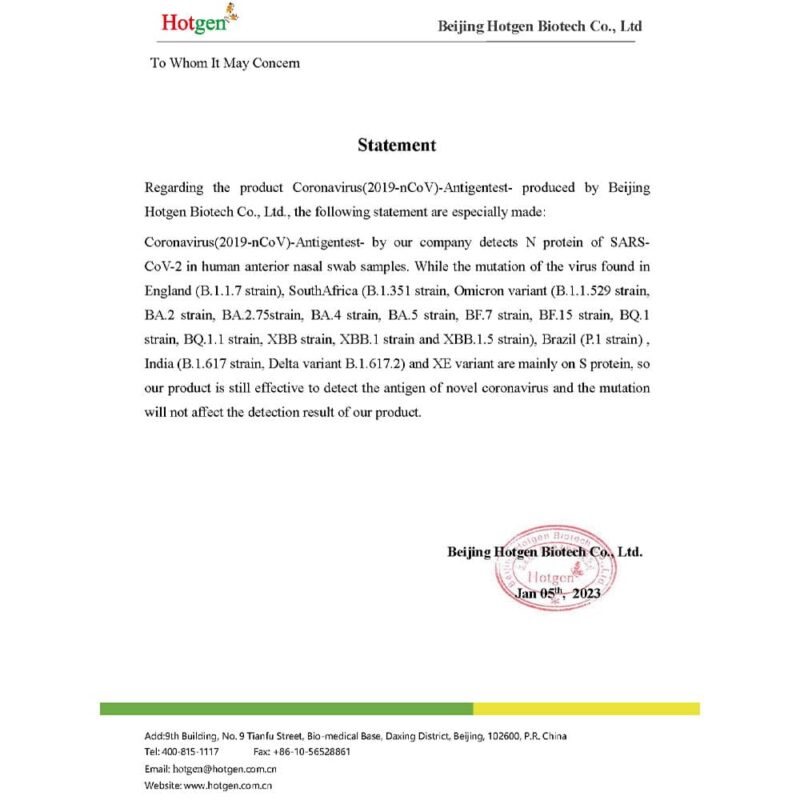 Softpack Hotgen Novel Coronavirus