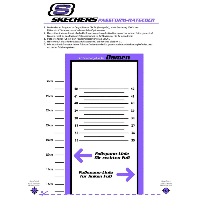 Skechers Passform Ratgeber
