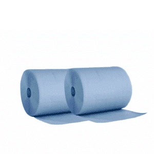 Blaue Putzrollen aus Papier für Industrie, Werkstatt und Reinigung