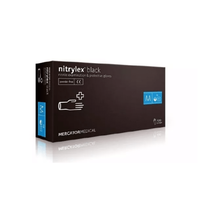 MERCATOR Nitrylex black Medizinische Nitril-Handschuhe