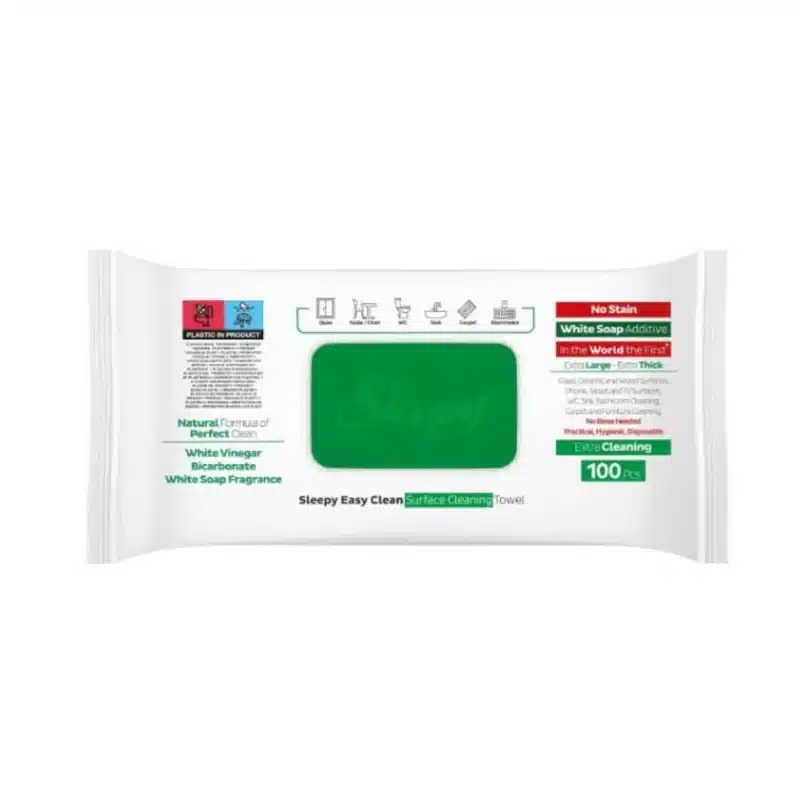 Sleepy Easy Clean Oberflächenreinigungstücher mit Duftende weiße Seife – Grün