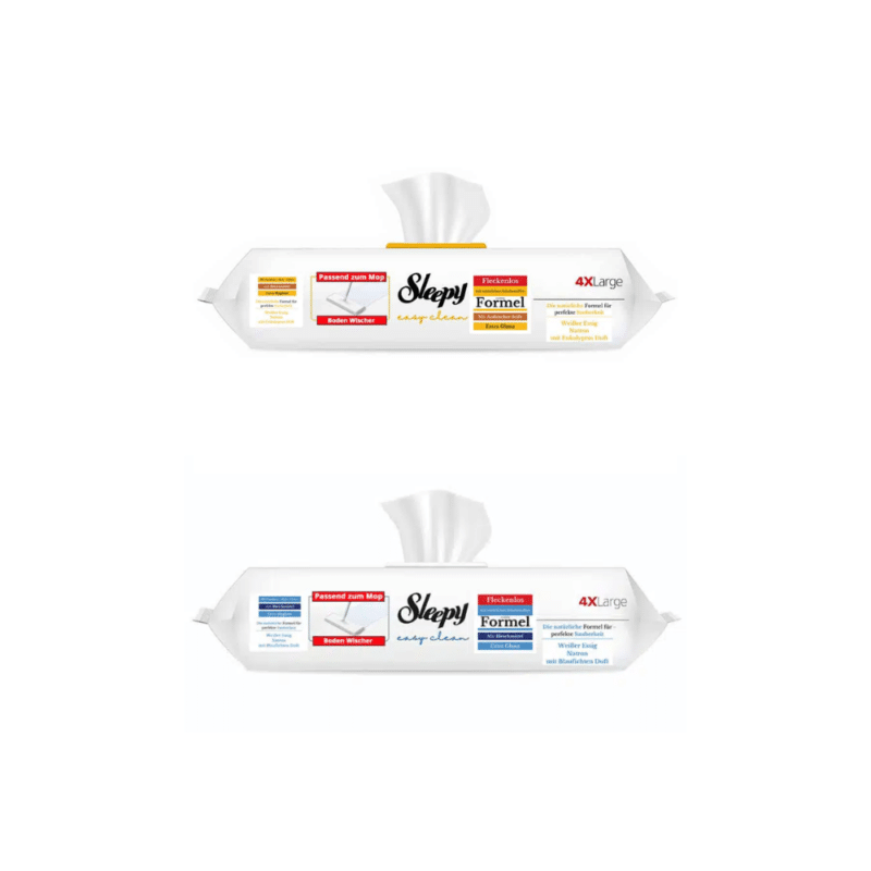 Sleepy Easy Clean Bodenreinigungstücher für verschiedene Mopsysteme mit Duftende weiße Seife – Grün