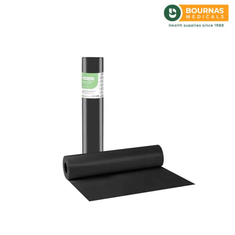 Ärzterollen Liegenabdeckung Soft Care Premium Standard- 2 Lagig, schwarz