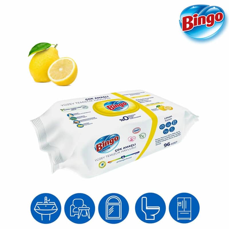 Bingo praktische Oberflächenreinigungstücher - Gelb