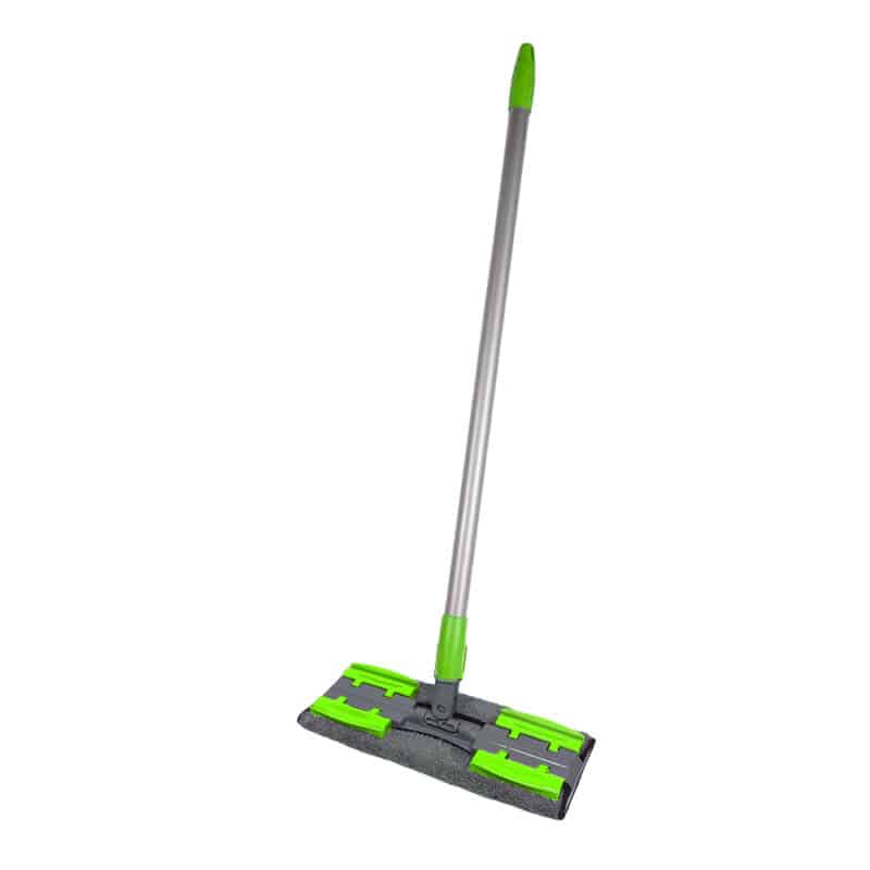 Bodenwischerset mit Teleskopstiel und Mikrofaser - Grün
