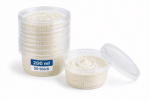 Feinkostbecher mit Deckel rund transparent 200 ml 200 cc 50 Stück