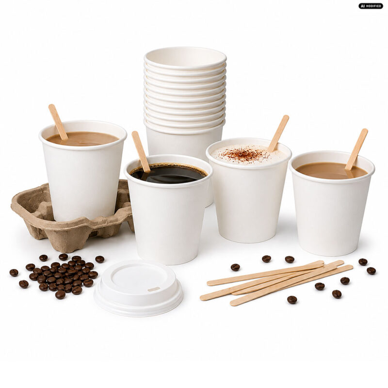 Coffee-to-Go-Kaffeebecher-Weiß-200-ml-50-Stück Coffee-to-Go Kaffeebecher Weiß 200 ml 50 Stück