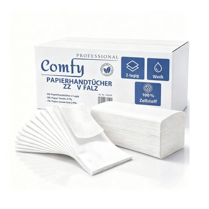 Comfy Falthandtücher ZZ-/V-Falz 2-lagig Weiß