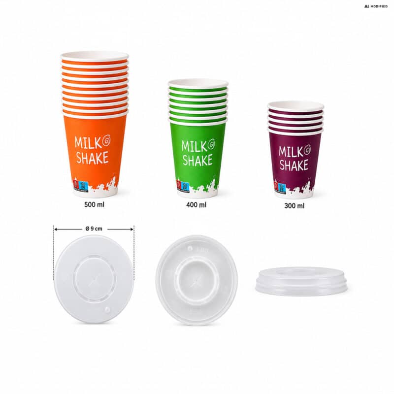 Deckel für Milchshakebecher Ø 9 cm 90 mm 50 Stück