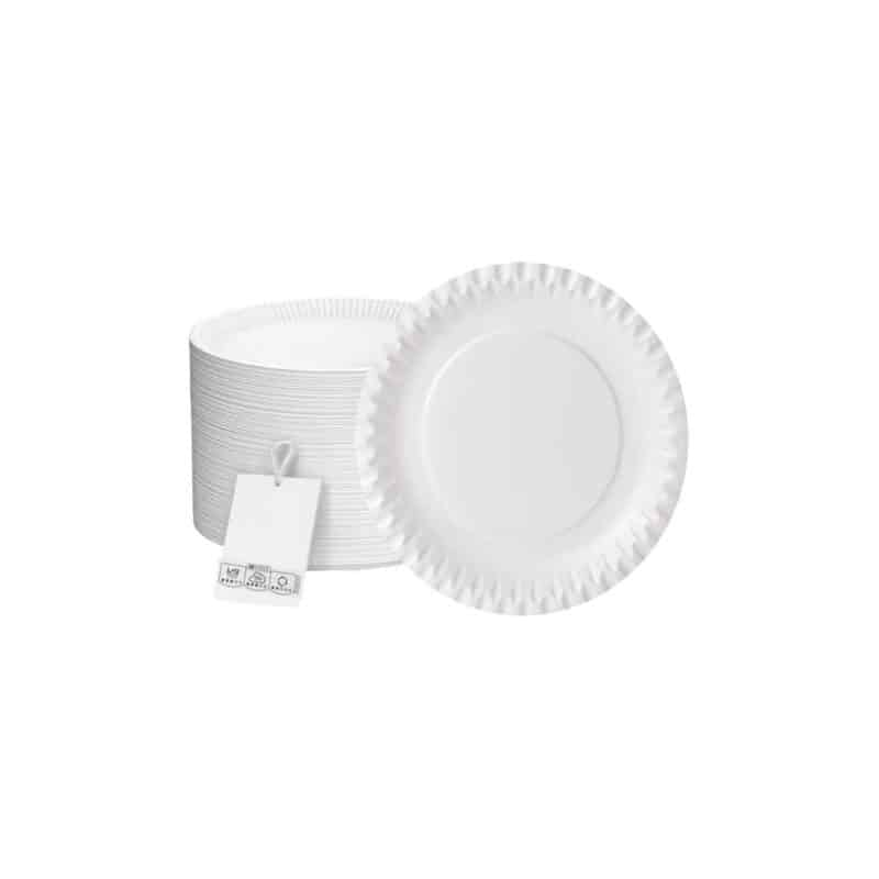 Einweg-Pappteller papierbasiert – 23 cm