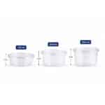 Feinkostbecher mit Deckel rund transparent 200 ml 200 cc 50 Stück