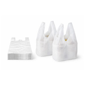 Hemdchentragetaschen HDPE 28 × 14 × 48 cm – weiß