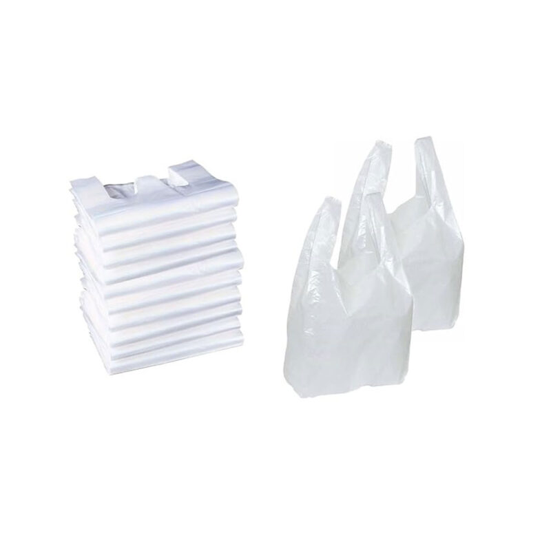 Hemdchentragetaschen HDPE 28 × 14 × 48 cm – weiß