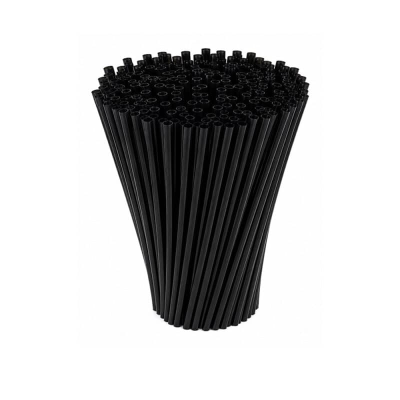 Mehrweg Strohhalme Schwarz 24 cm x 8 mm 250 Stück