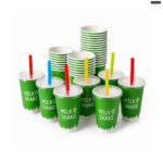 Milchshake-Becher 400 ml aus Pappe 50 Stück