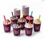 Milchshake-Becher 300 ml aus Pappe 50 Stück für Gastronomie Catering und Take-away