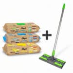 Bodenwischer Set mit Mikrofaserbezug und Sleepy Easy Clean Bio Reinigungstüchern