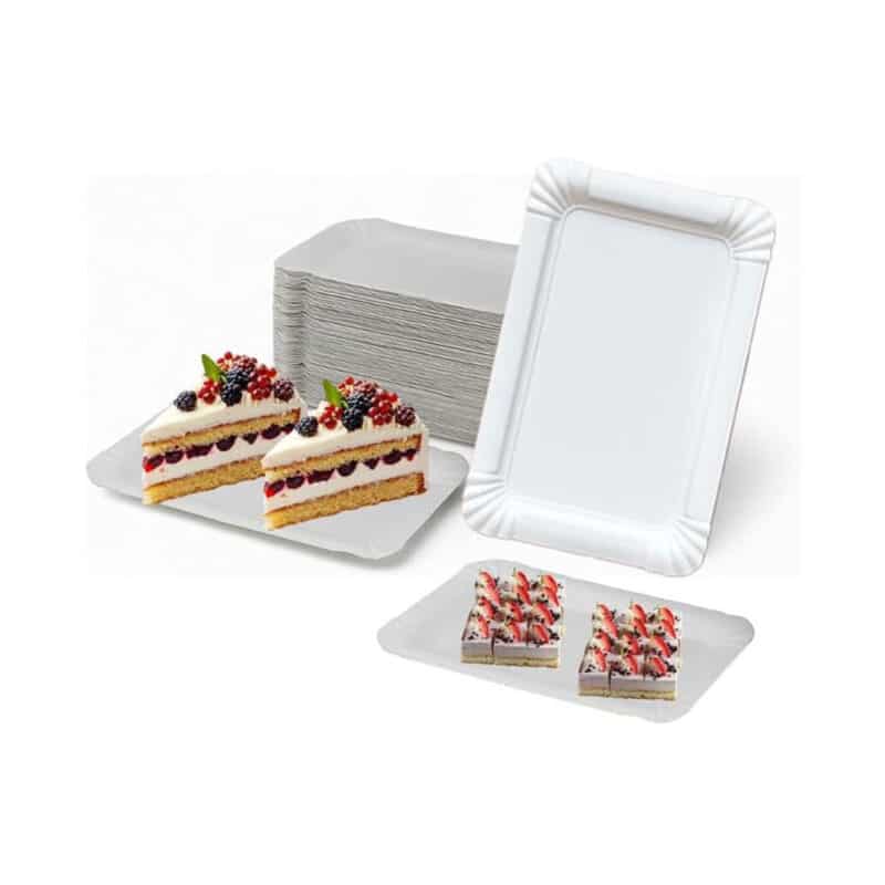 Einweg-Pappteller aus Papier – 13 × 20 cm (250 Stück)