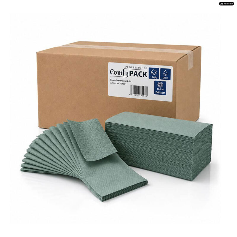 Comfy Professional Papierhandtücher 1-lagig grün 25 × 23 cm