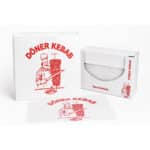 Dönertüten 16x16 cm fettdicht – 500 Stück in Spenderbox