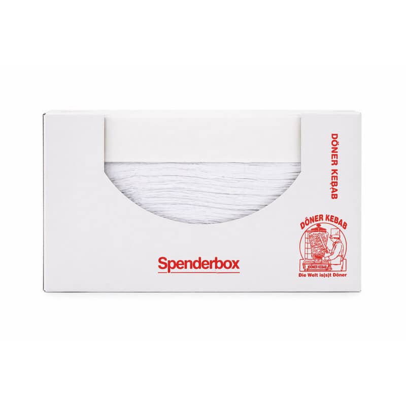 Dönertüten 16x16 cm fettdicht – 500 Stück in Spenderbox