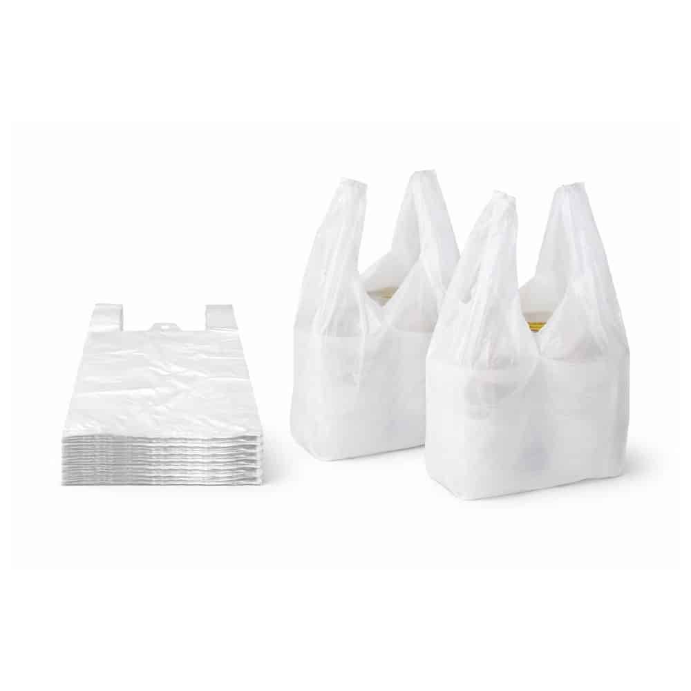 Hemdchentragetaschen HDPE 25 × 12 × 45 cm – weiß 1000 Stück