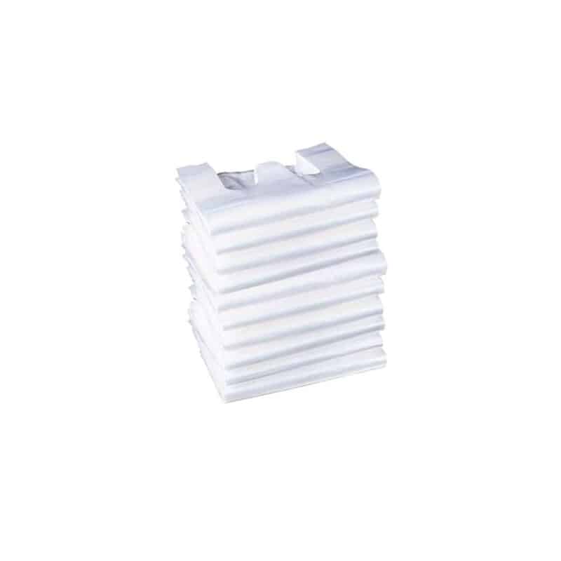 Hemdchentragetaschen HDPE 25 × 12 × 45 cm – weiß