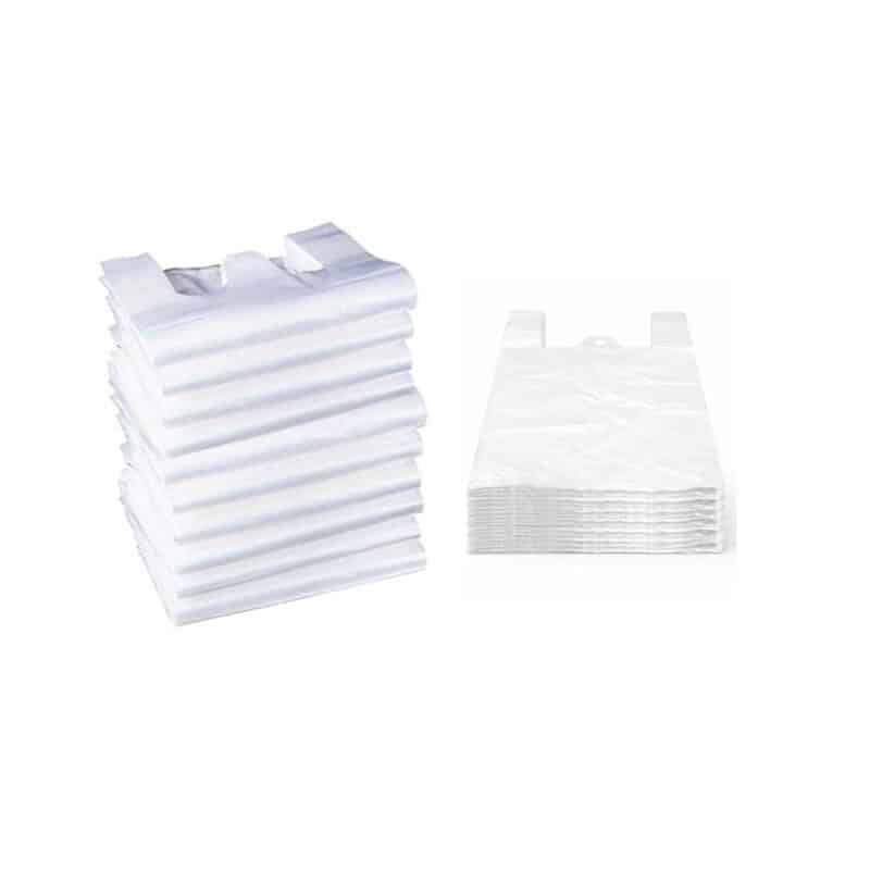 Hemdchentragetaschen HDPE 25 × 12 × 45 cm – weiß