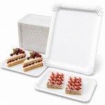 Einweg-Pappteller eckig – 17 × 23 cm (250 Stück)