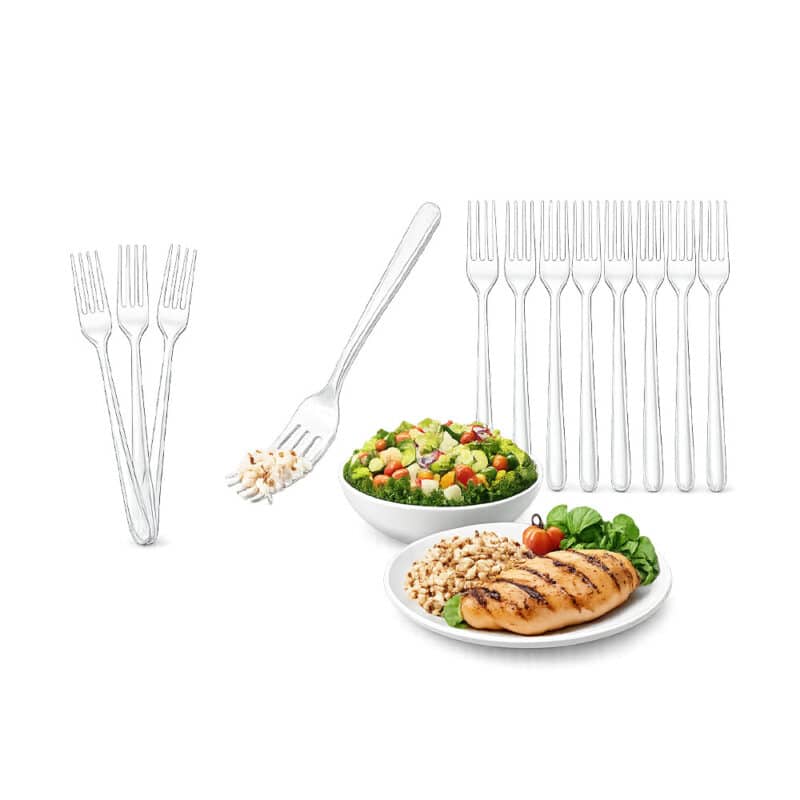 Mehrweg Gabel Transparent 17,5 cm 100 Stück