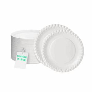 Pappteller rund Ø18 cm 50 Stueck