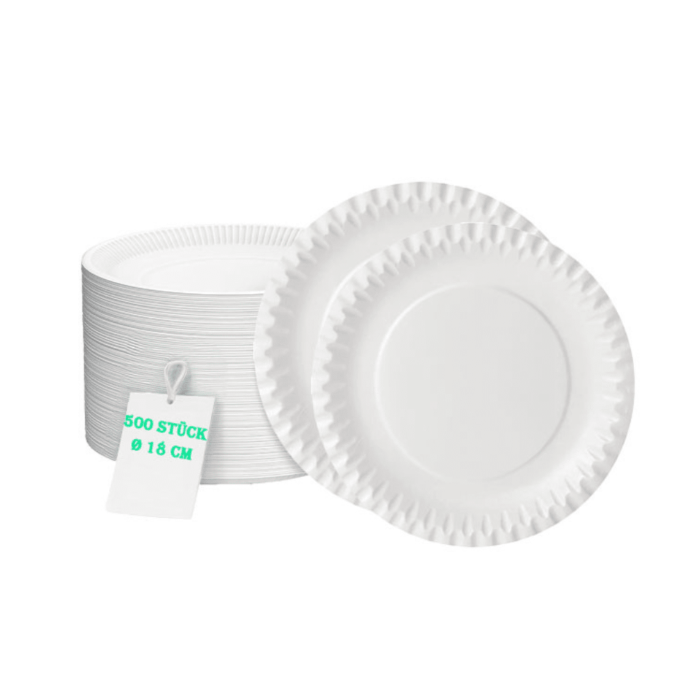 Pappteller rund Ø18 cm für hygienisches Servieren