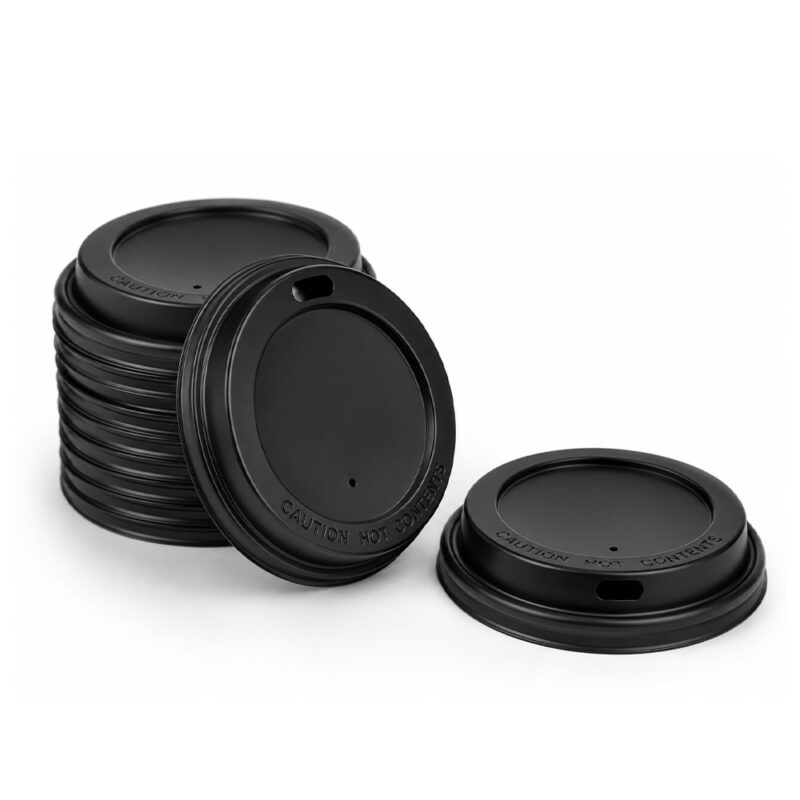 Kaffeebecher-Deckel-Schwarz-80-mm-mit-Trinköffnung-für-Coffee-to-Go-Becher-–-50-Stück Kaffeebecher Deckel Schwarz 80 mm mit Trinköffnung für Coffee to Go Becher – 50 Stück
