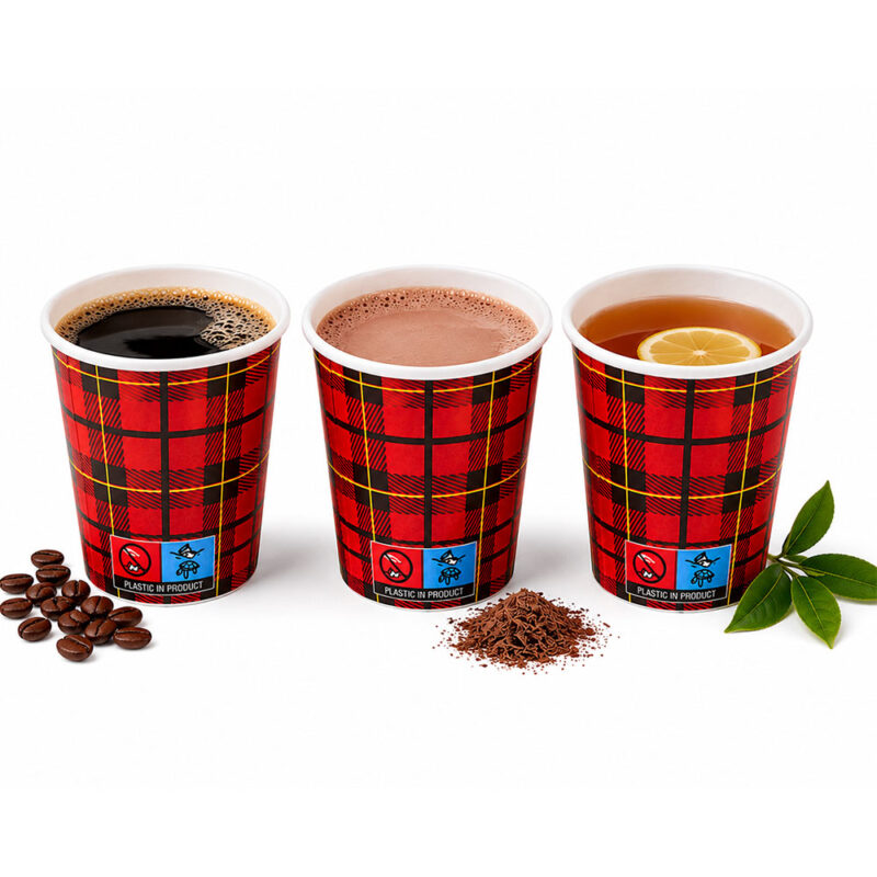 Kaffeebecher To Go 180 ml 7.5 Oz für Kaffee, Kakao und Tee