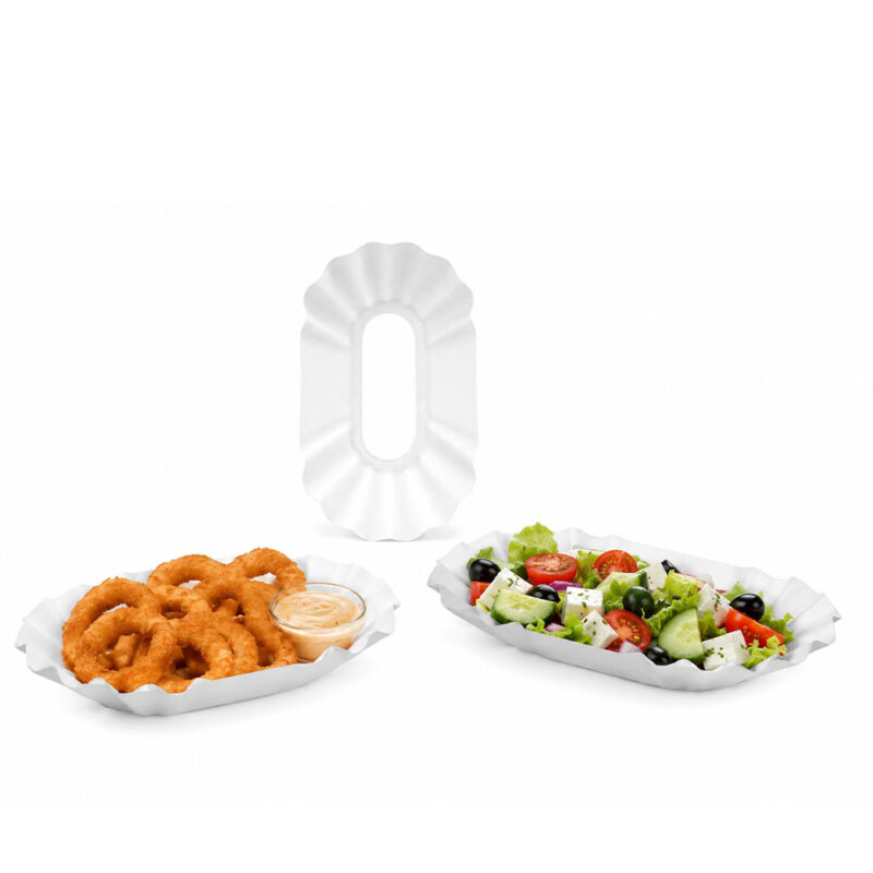 Pappschalen für Imbiss und Snacks KU OB Klein 10x17x3 cm 250 Stück
