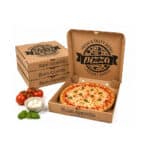 Pizzakarton 30x30x4 cm Braun aus Wellpappe im 100 Stück Karton für Pizzeria und Lieferservice
