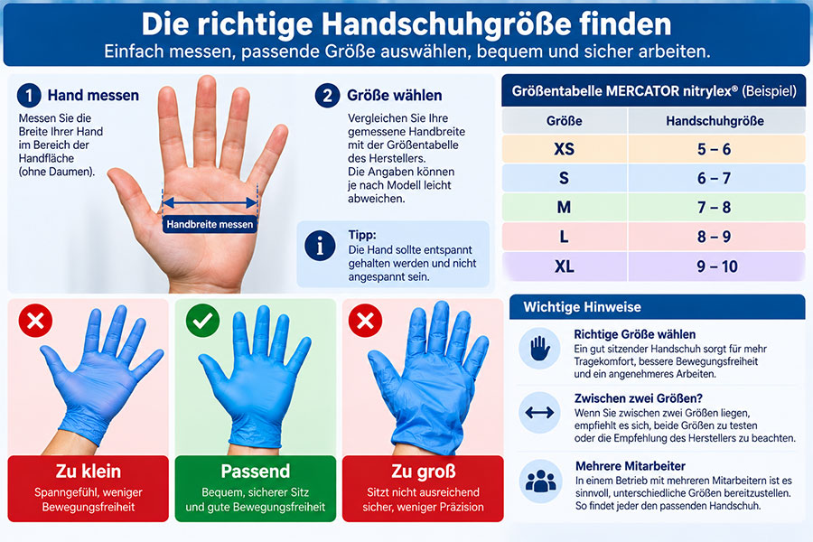 Handschuhe Größe