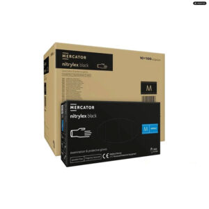 MERCATOR nitrylex black Nitrilhandschuhe Schwarz – 10 Boxen mit insgesamt 1.000 Stück.