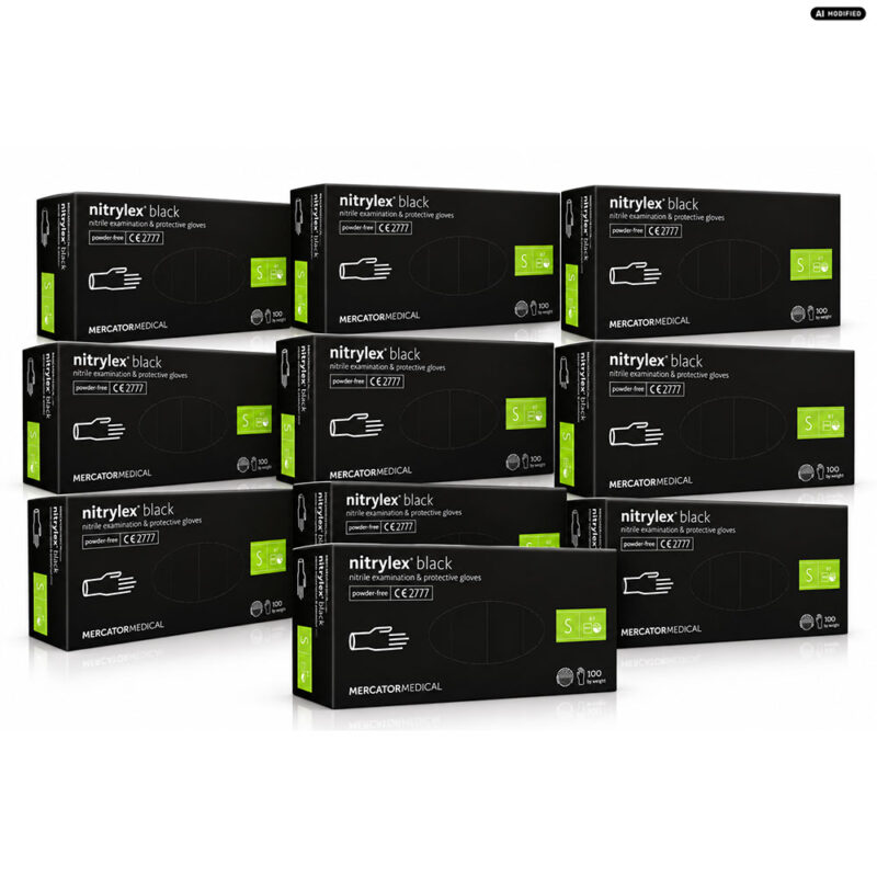 MERCATOR nitrylex black Nitrilhandschuhe Schwarz