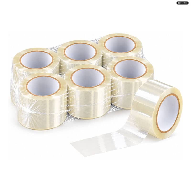 PP Klebeband Transparent 6 Rollen, 50 mm breit und 66 m lang, transparentes Paketklebeband