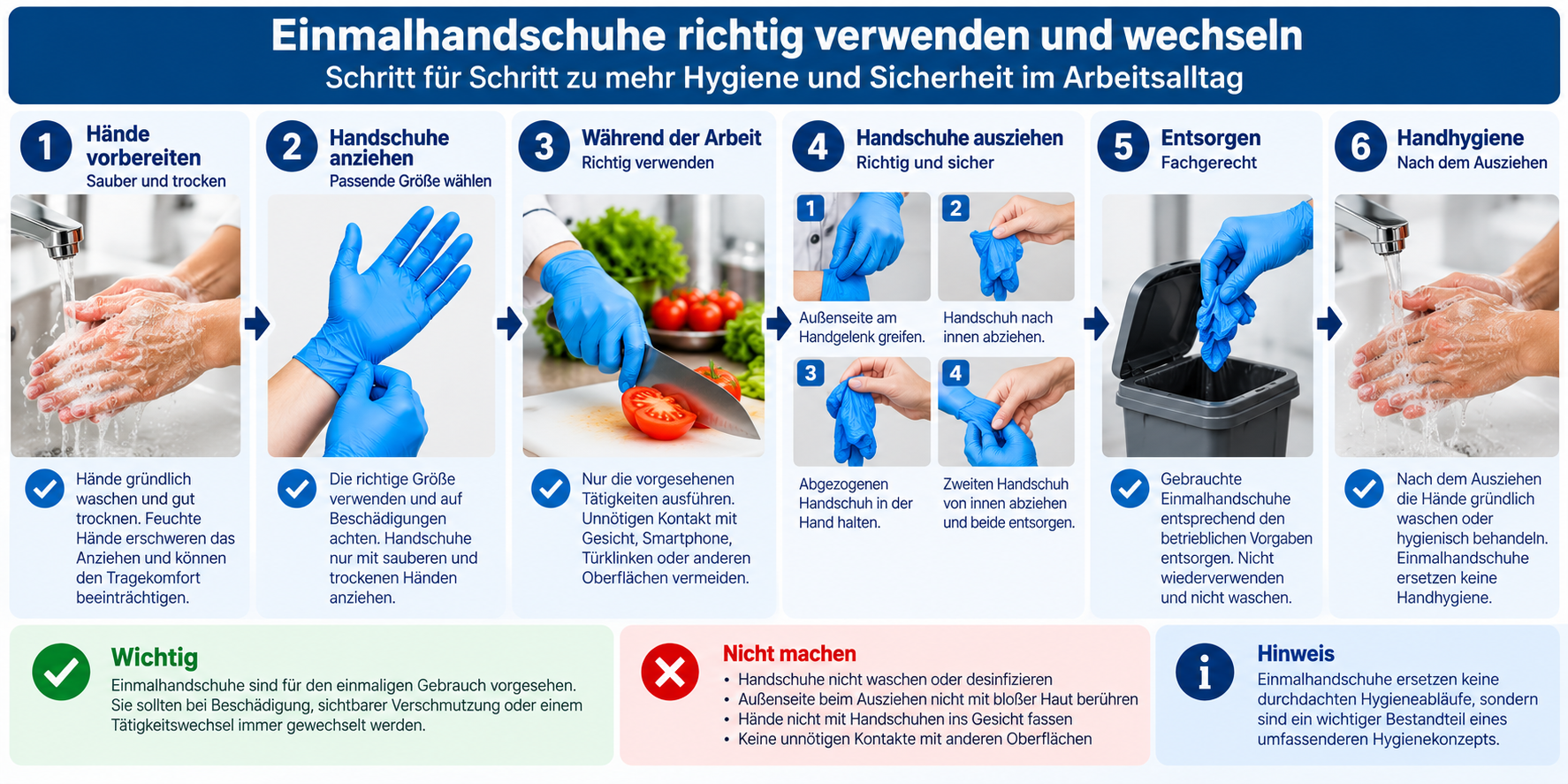 Handschuhe Verwendung