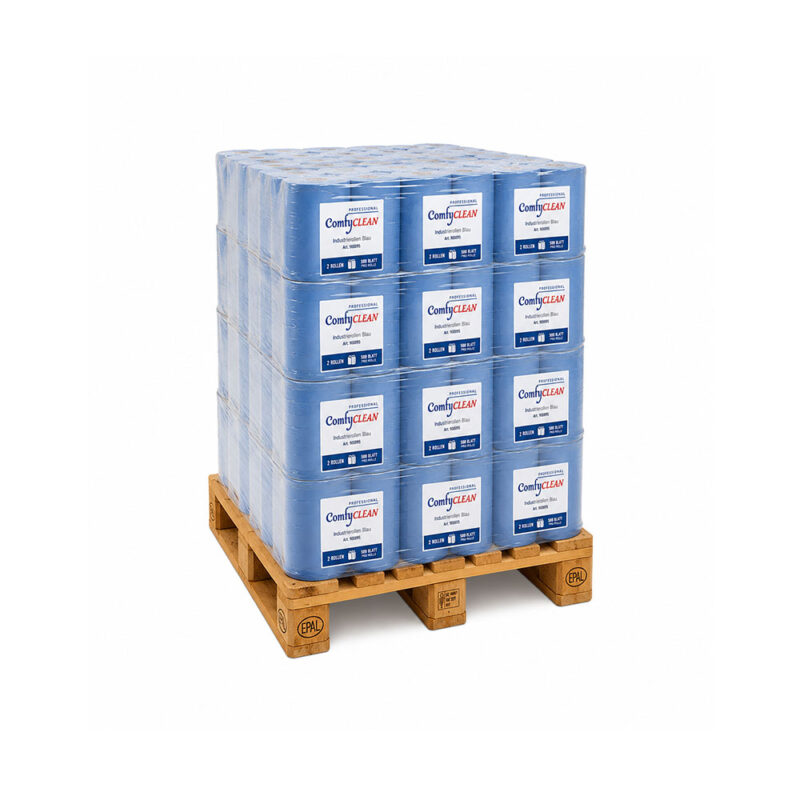 Paletten-Putzrollen-Blau Comfy Professional Putzrollen Blau Palette mit 35 Verpackungseinheiten
