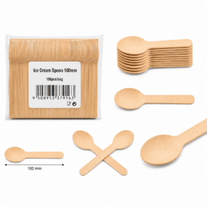 Holzlöffel 100 mm aus Naturholz 100 Stück für Gastronomie und Catering